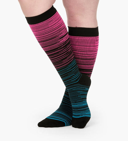 StrideMuse™ Advanced Wide Compression Socks For Pain Relief (Stripes)