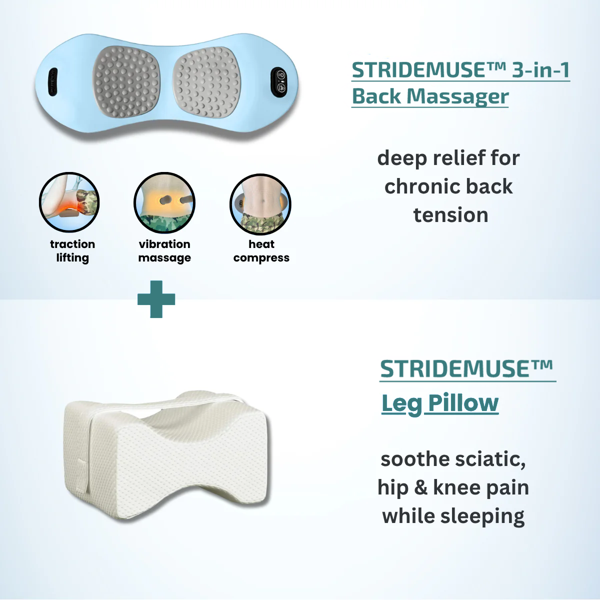 Back Massager + Leg Pillow